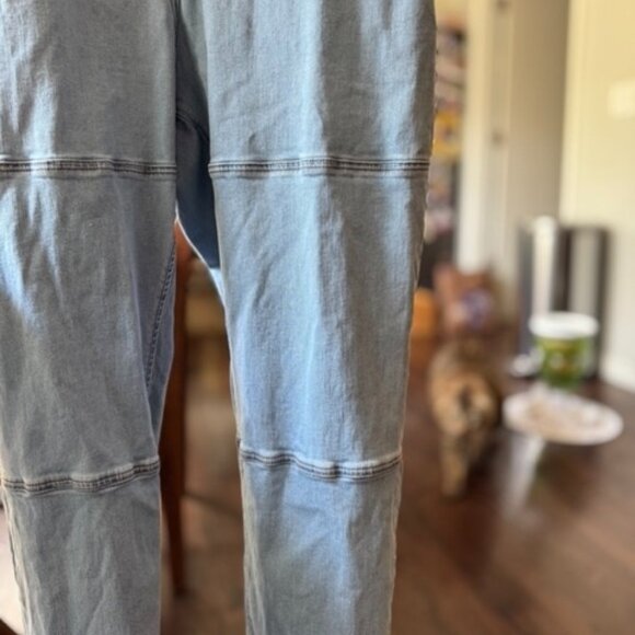 Wildfang Essential Denim Sleeveless High Waisted Coverall - Picture 6 of 7